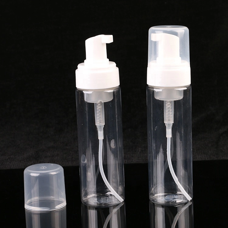 Empty Plastic Foam Pump Bottle 30ml 50ml 60ml 100ml 150ml 200ml Clear White Blue Pet Facial Cleanser Mousse Foam Pump Bottle